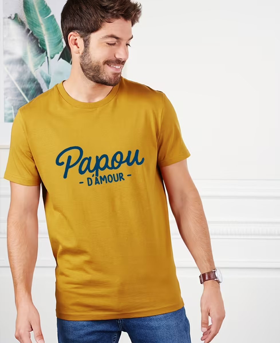 t shirt homme papou d amour 1