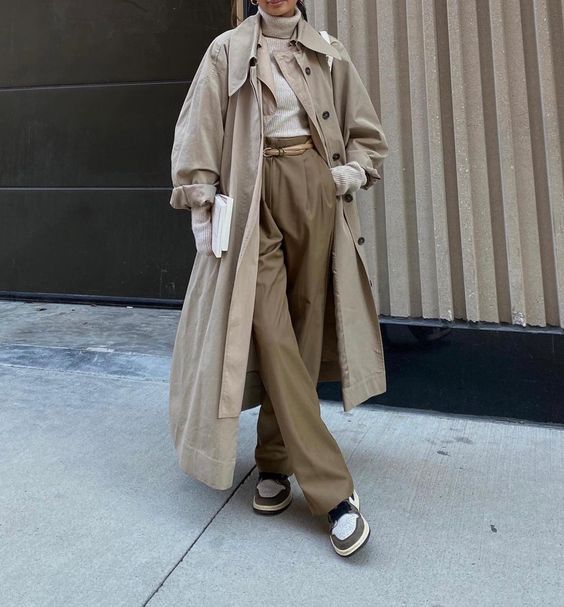 trench oversized beige