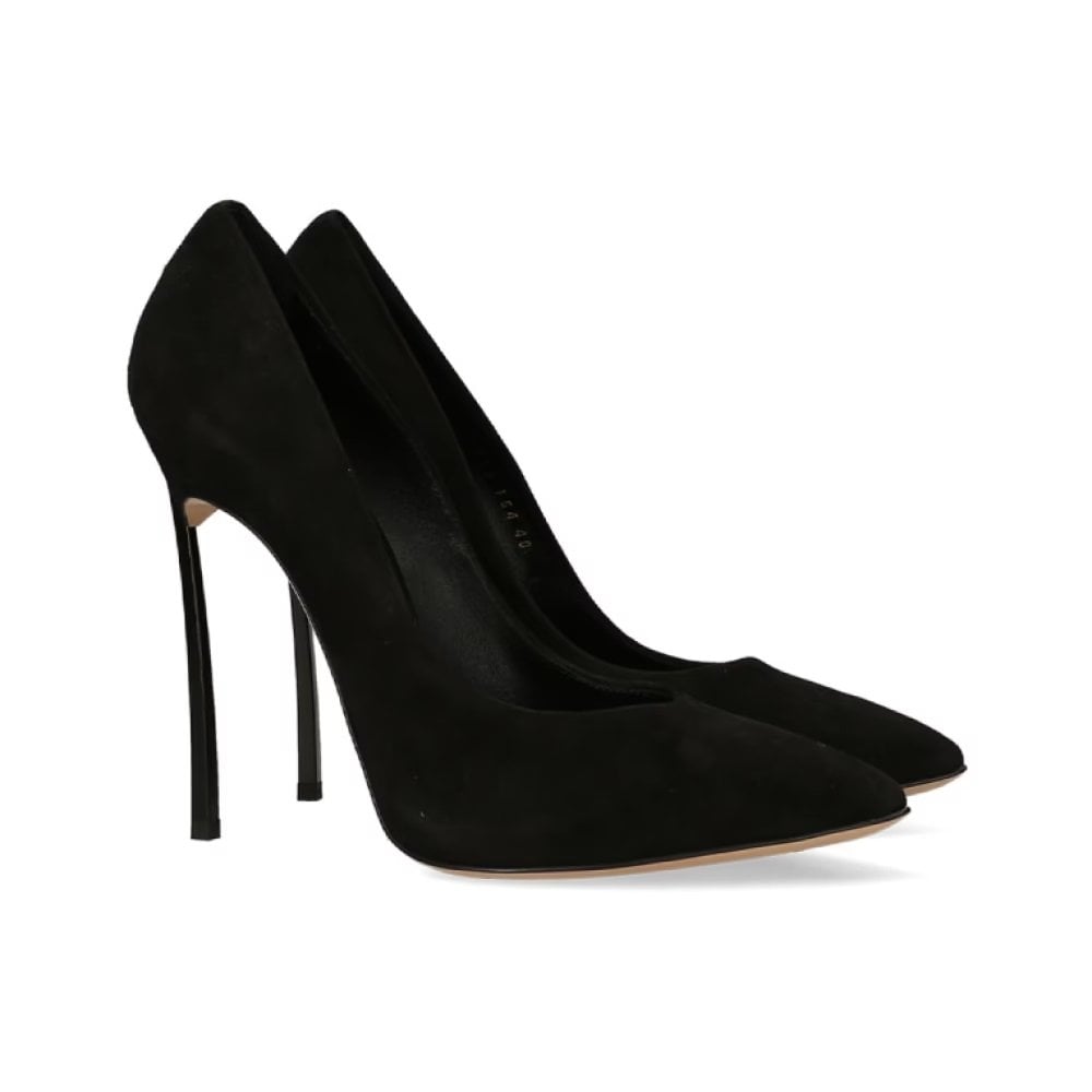 Schwarze Wildleder-Pumps