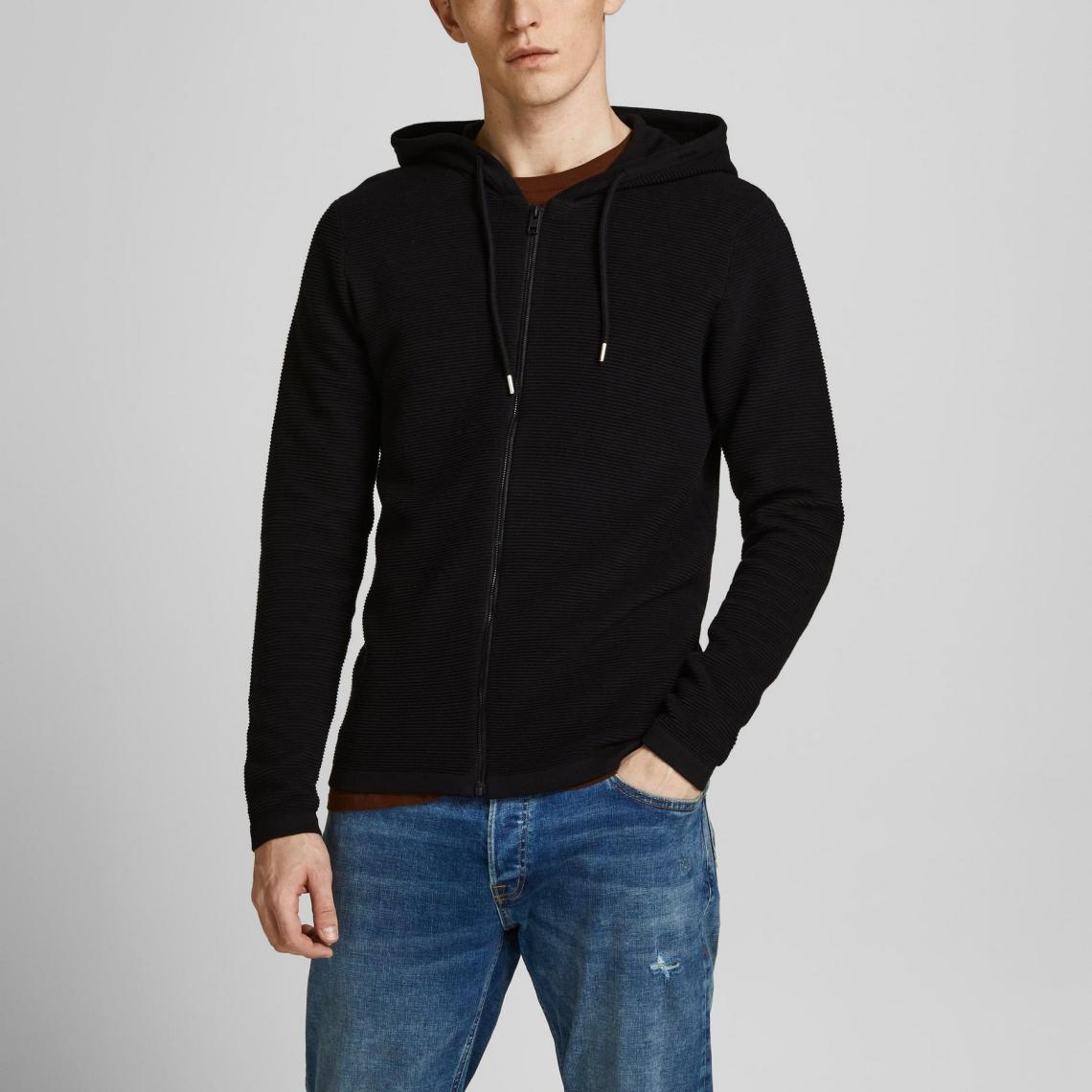 Cardigan long pour homme à capuche de la marque Jack & Jones