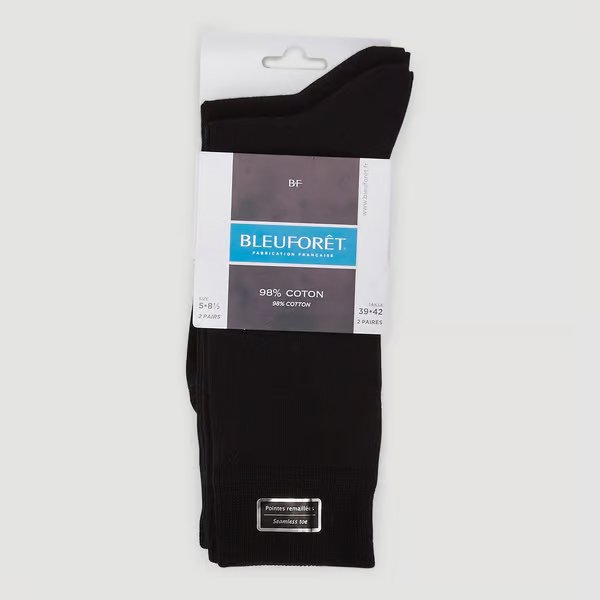 chaussettes noires homme bleuforet