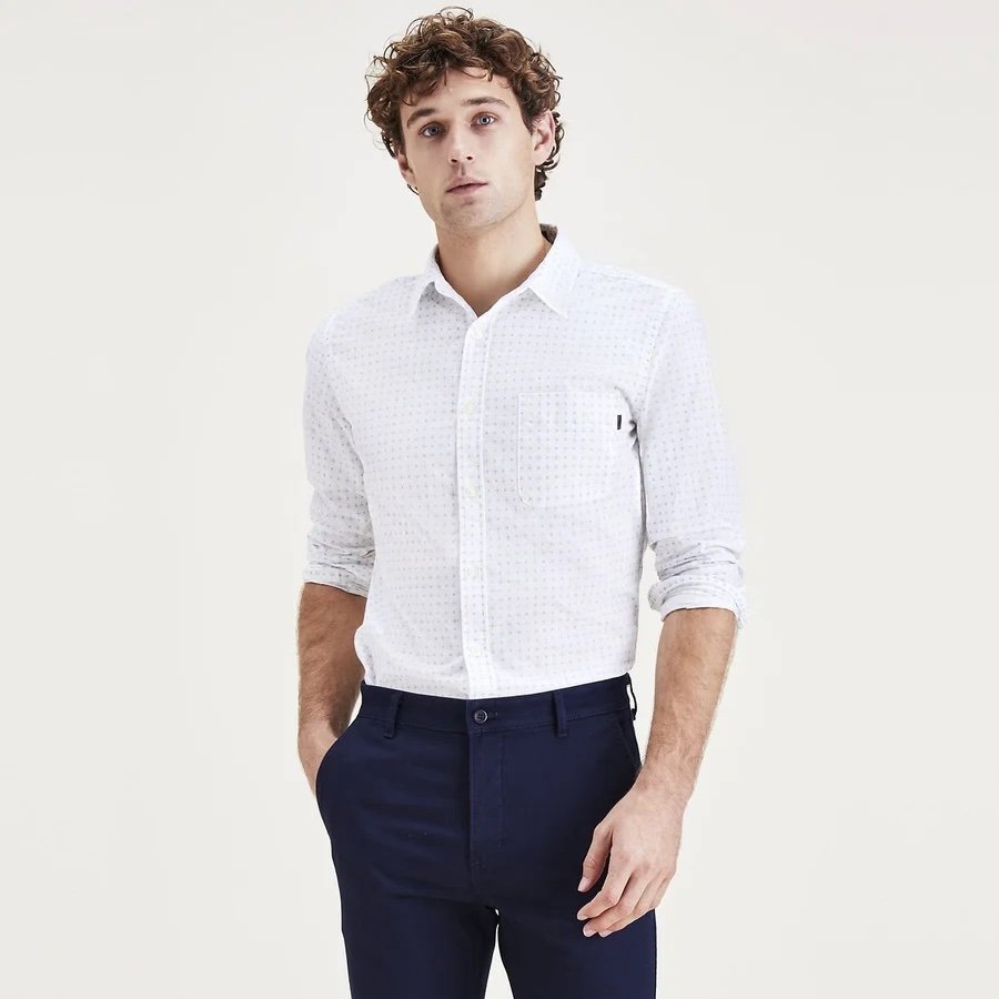 chemise coton blanche homme dockers