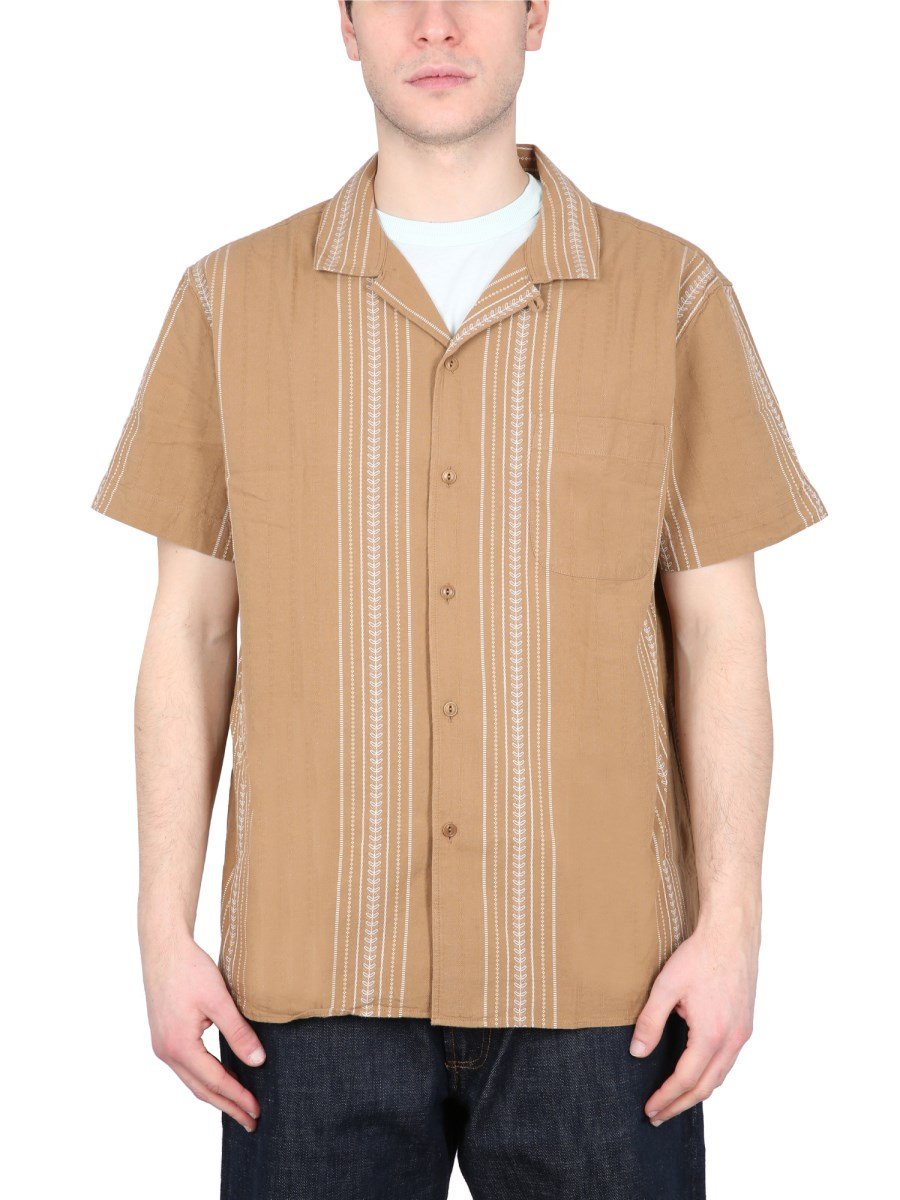 chemise manches courtes camel homme ymc