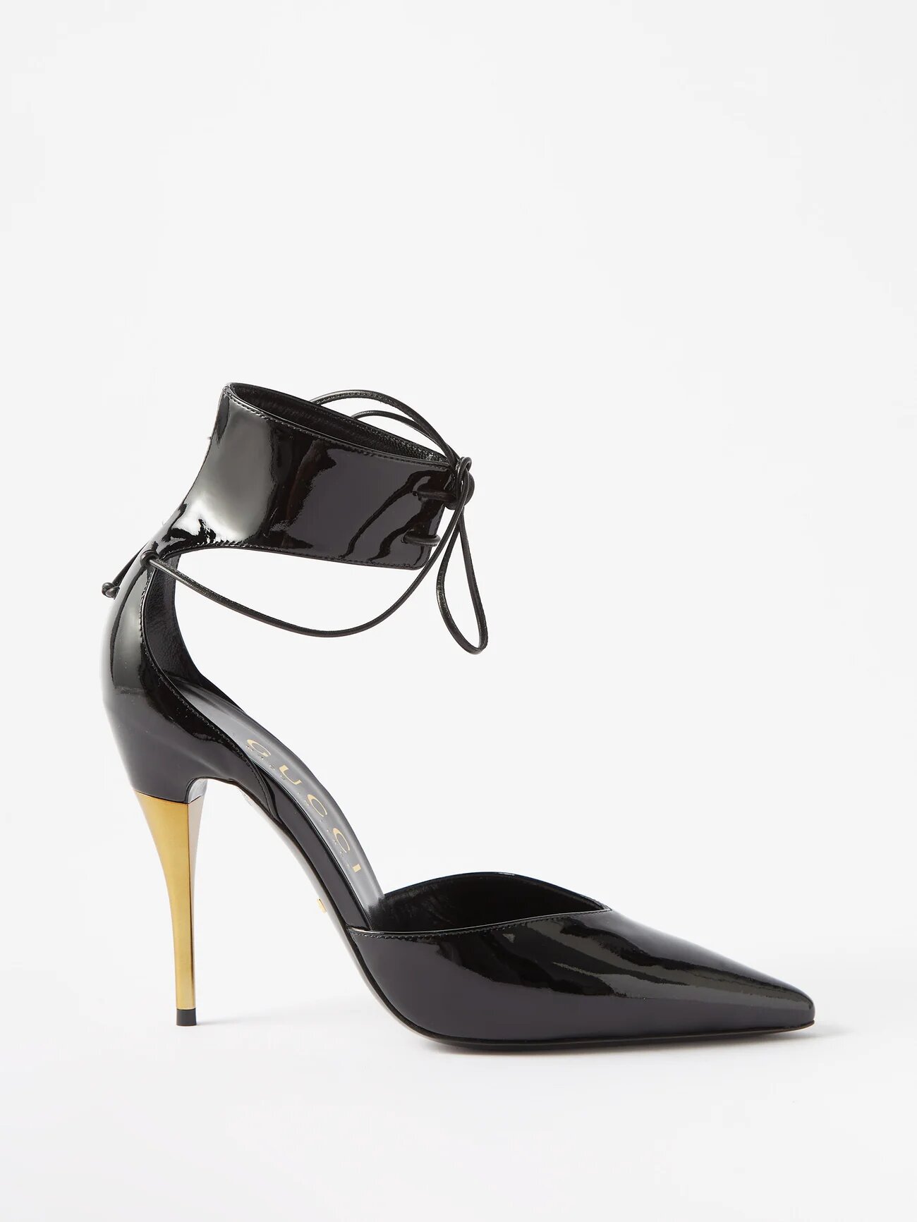 Lackleder-Sandalen mit Stiletto-Priscilla von Gucci