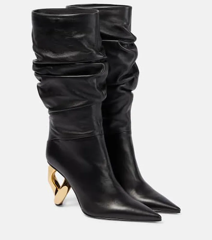 jw anderson bottes chain heel en cuir p00775286 7 Modalova