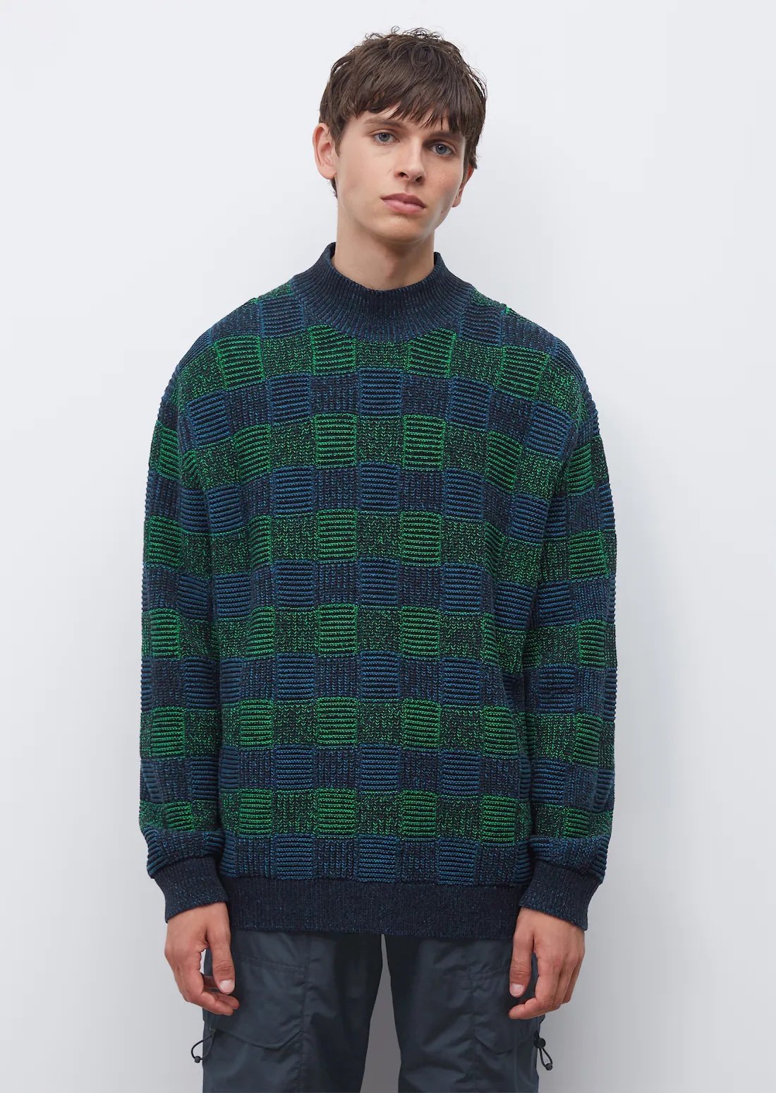 Jacquard-Pullover im Grandpa Core-Stil für Männer