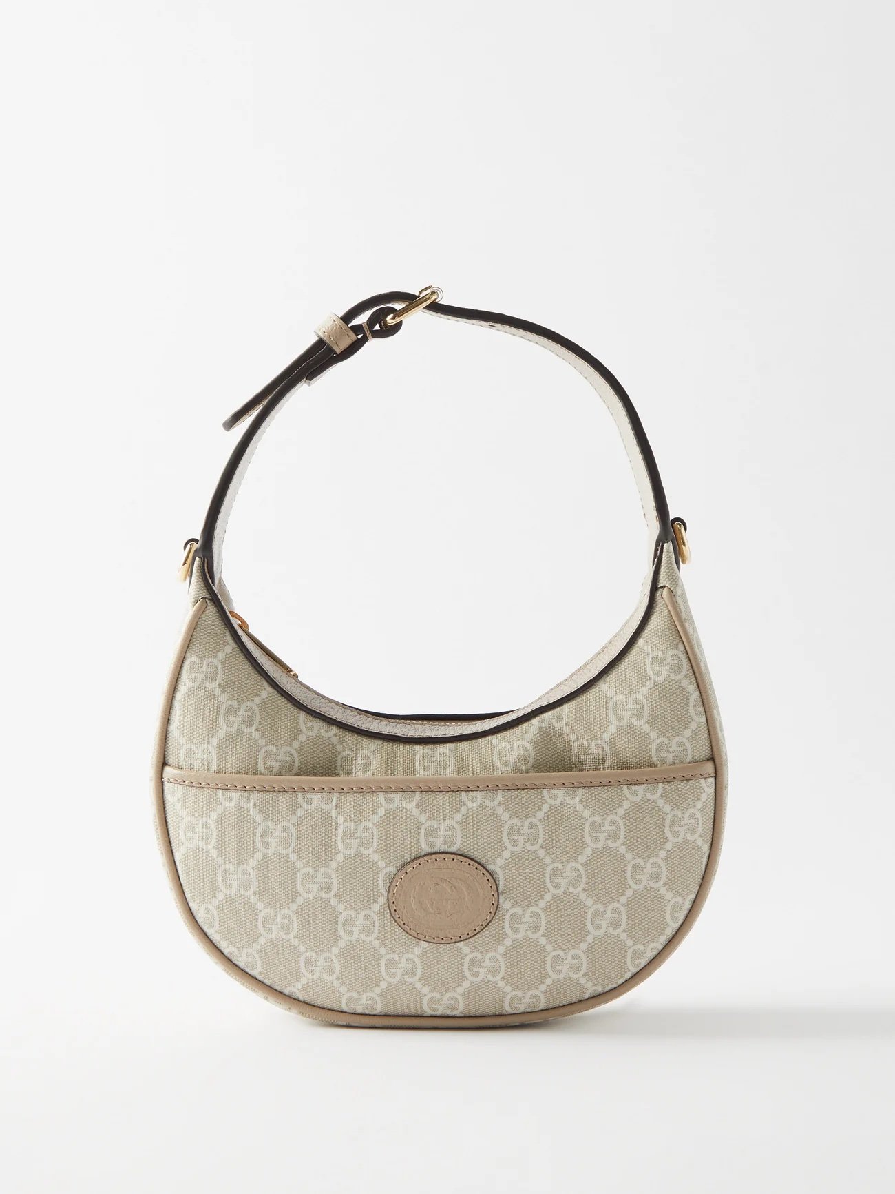 Sac épaule demi lune Gucci monogram