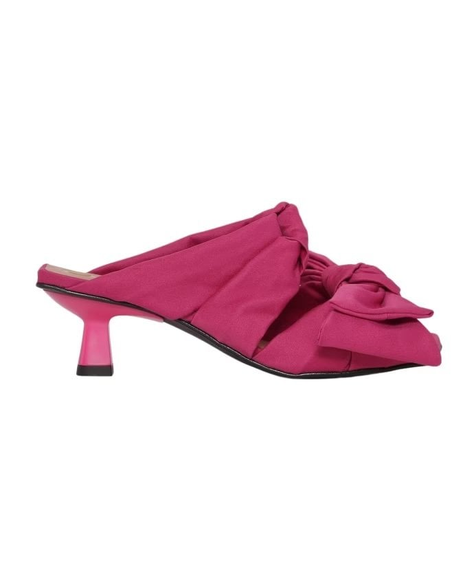 Rosa Ganni Mule mit Kitten Heels