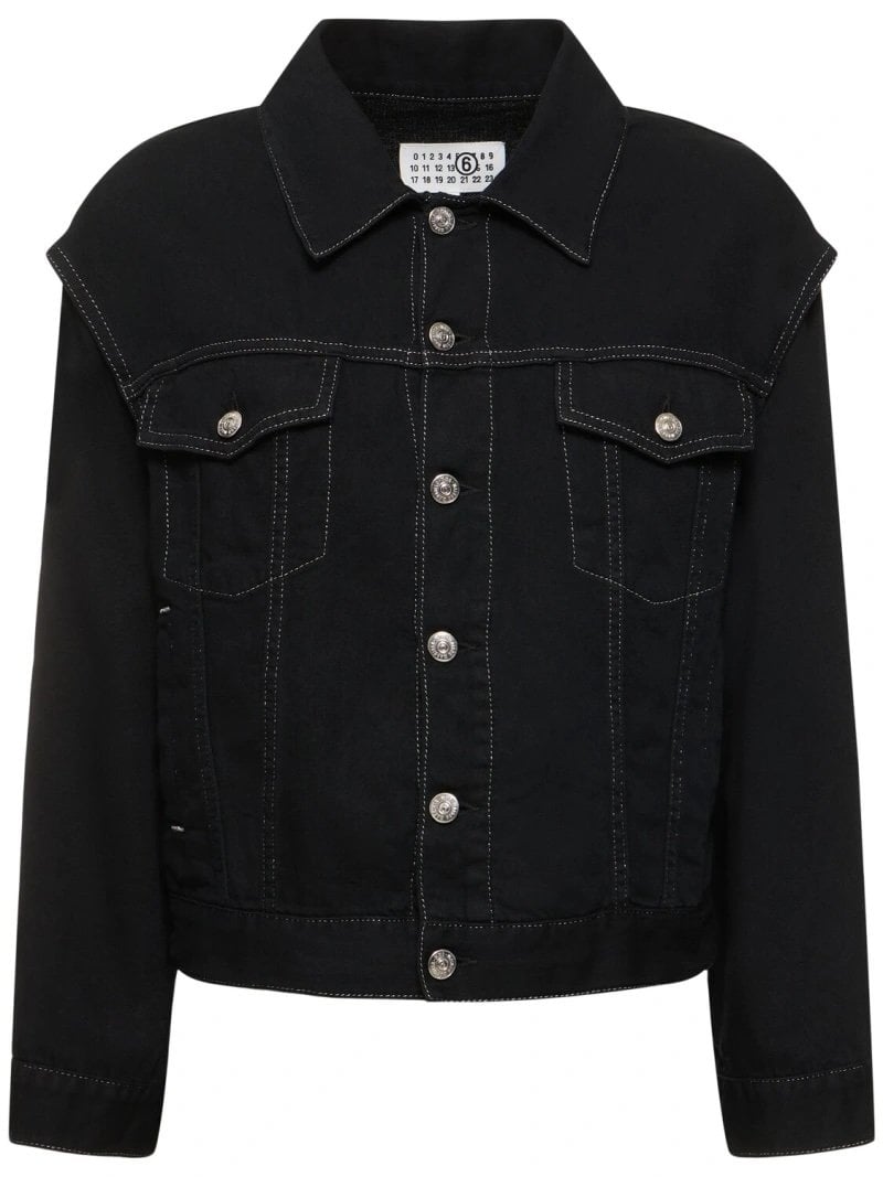 Schwarze Denimjacke MM6 Maison Margiela