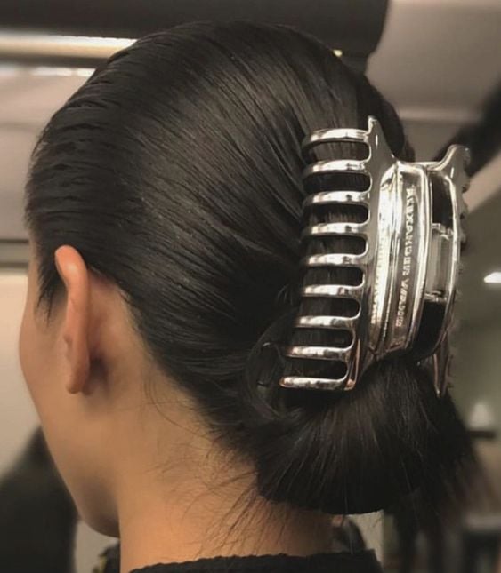 Silberner Haarclip von Alexander Wang