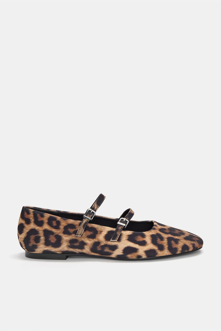 Ballerinas mit Leopardenmuster Pull & Bear