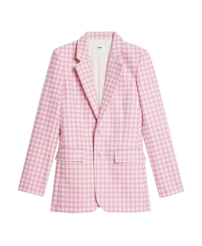 Rosa kariertes Blazer von Ami Paris