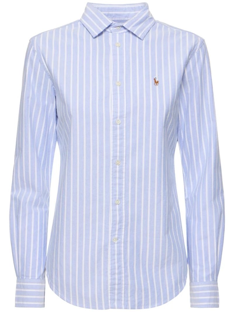 chemise bleue rayures polo ralph lauren