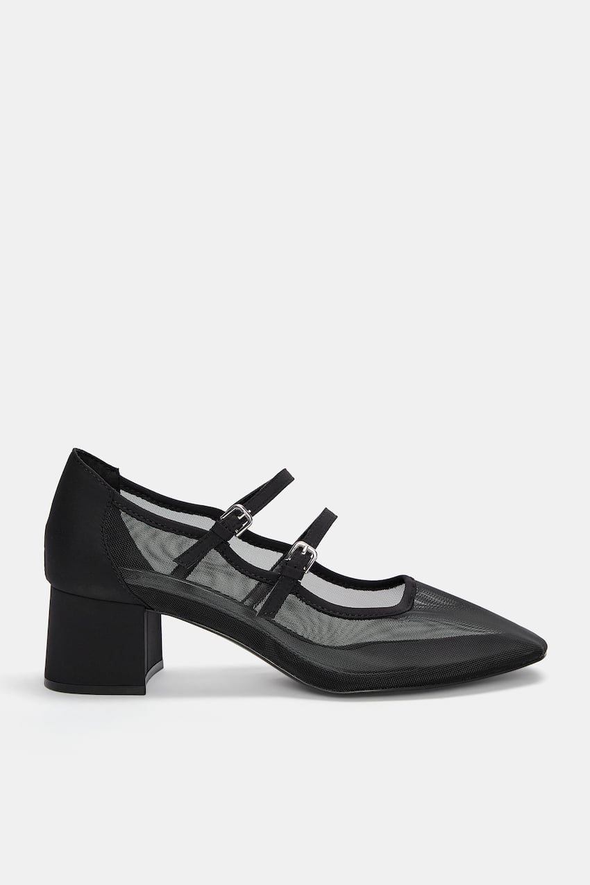 Chaussures babies en mesh noires Pull & Bear