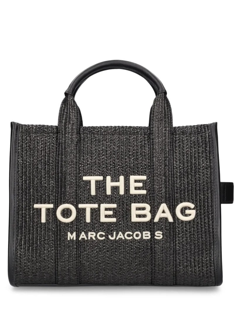 Schwarze Raphia-Tote-Bag von Marc Jacobs