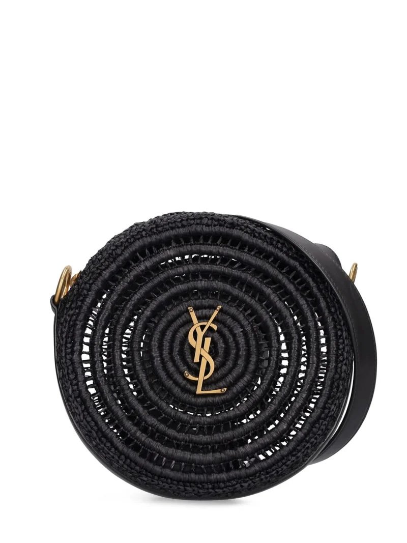 Runde Raphia-Tasche von Yves Saint Laurent