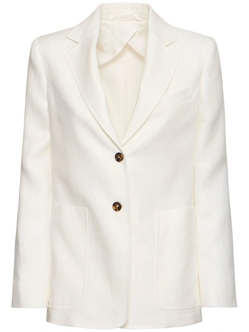 Veste de blazer blanche lin femme Max Mara
