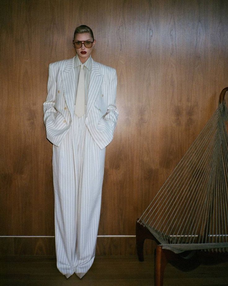 costume femme blanc rayure