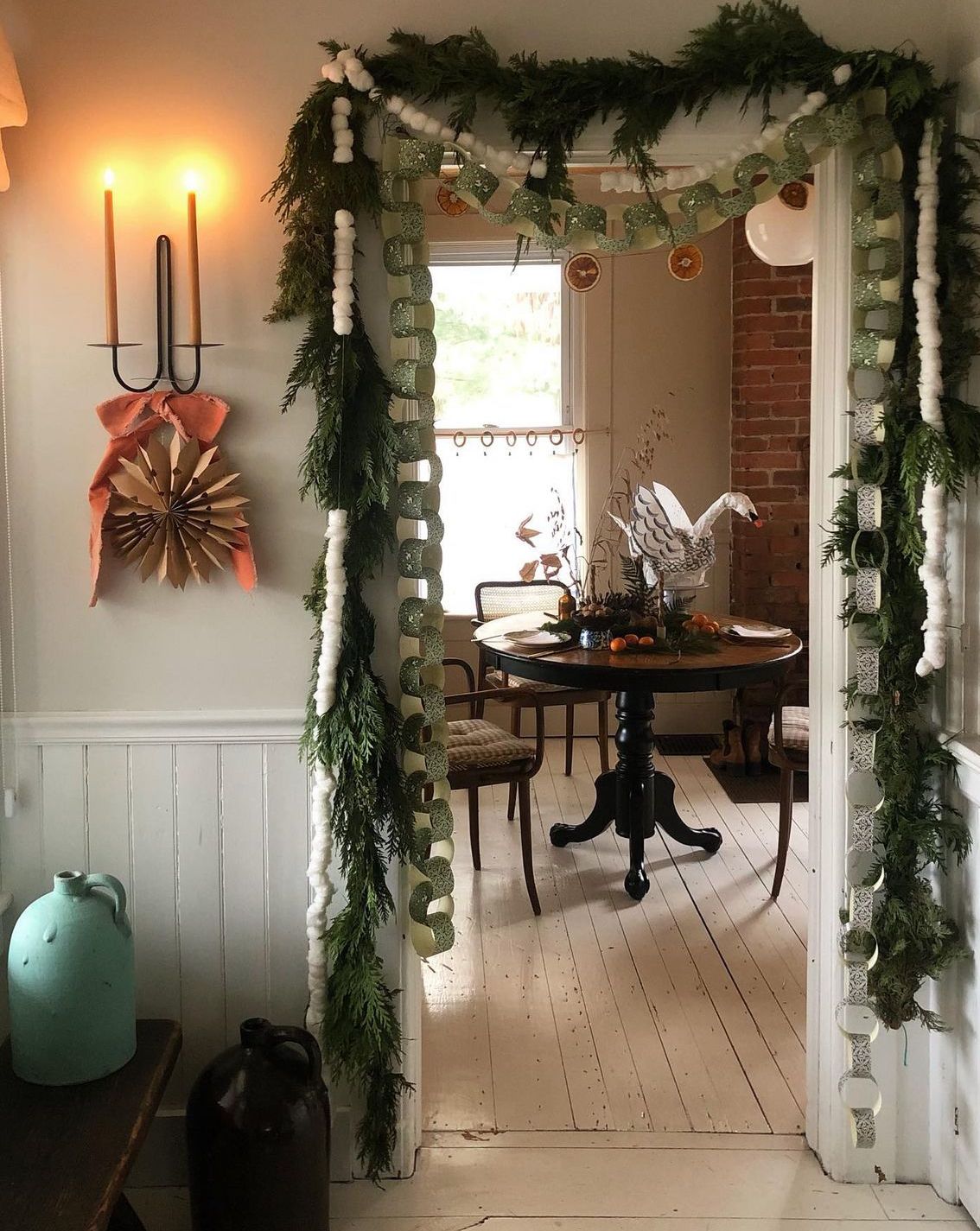 Idee Baumwoll-Girlande Weihnachten