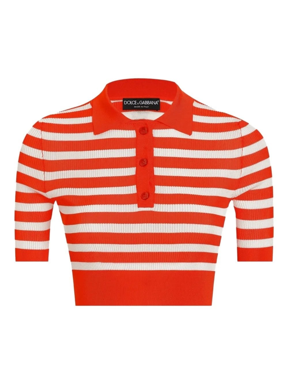 Polo rayé rouge Dolce & Gabbana