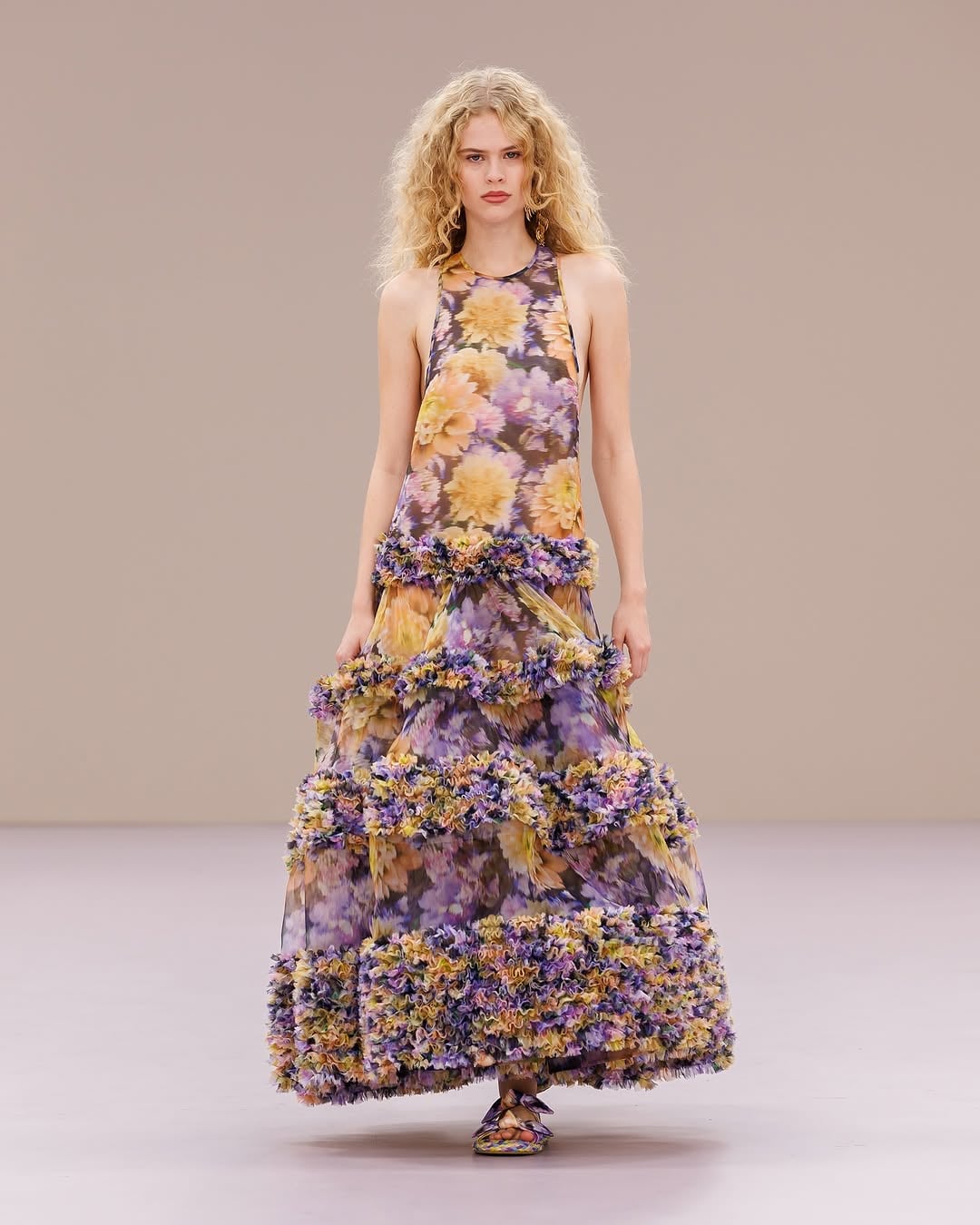 Robe fleurs en relief Zimmerman