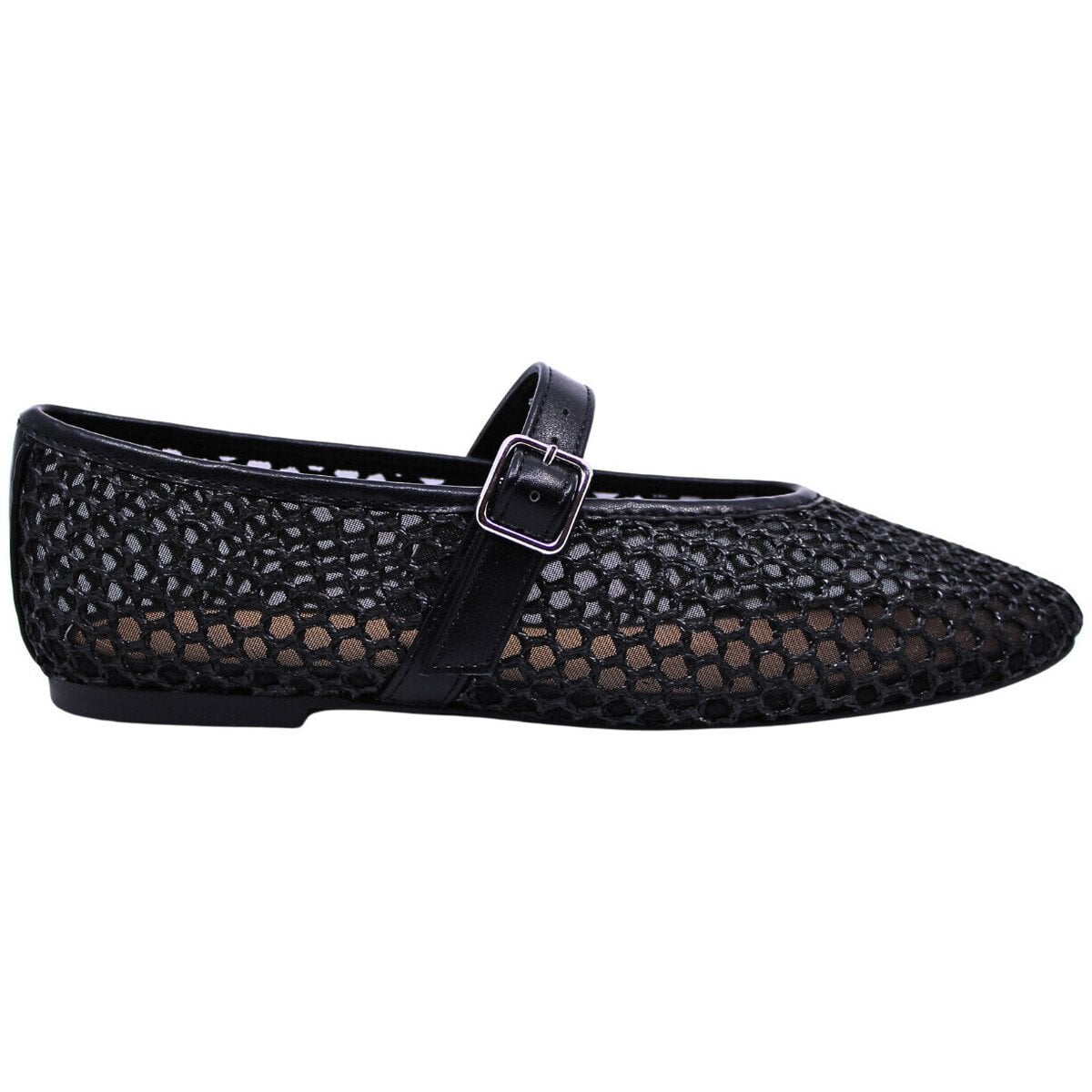 Schwarze Netz Ballerinas Inuovo