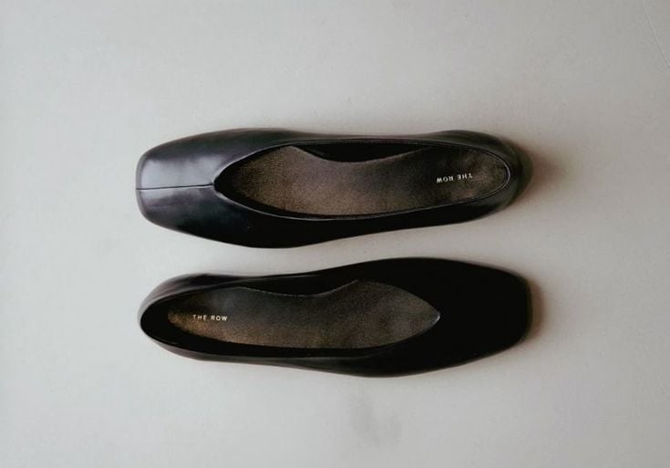 Minimalistische Leder Ballerinas von The Row