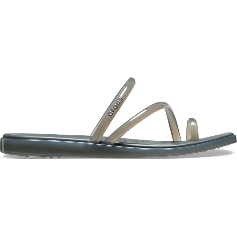 Graue Crocs Miami Jelly Toe Loop Sandale