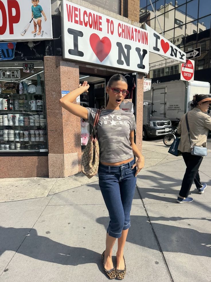 Capri-Hose Denim Look