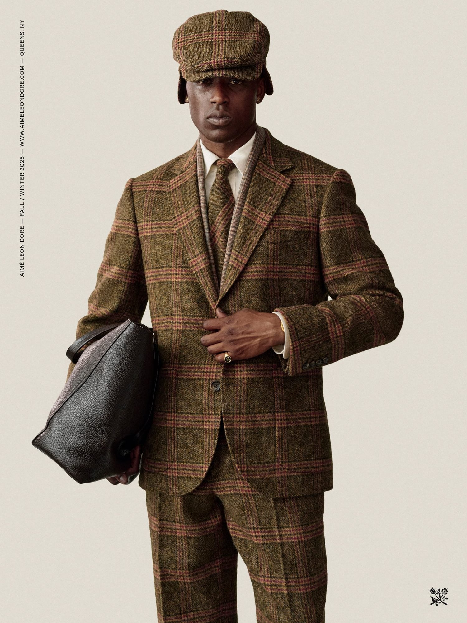 Der Tartan und das Argyle als Signaturmuster diesen Herbst 5 Tartan-Anzug, Krawatte und Mütze Aimé Leon Dore